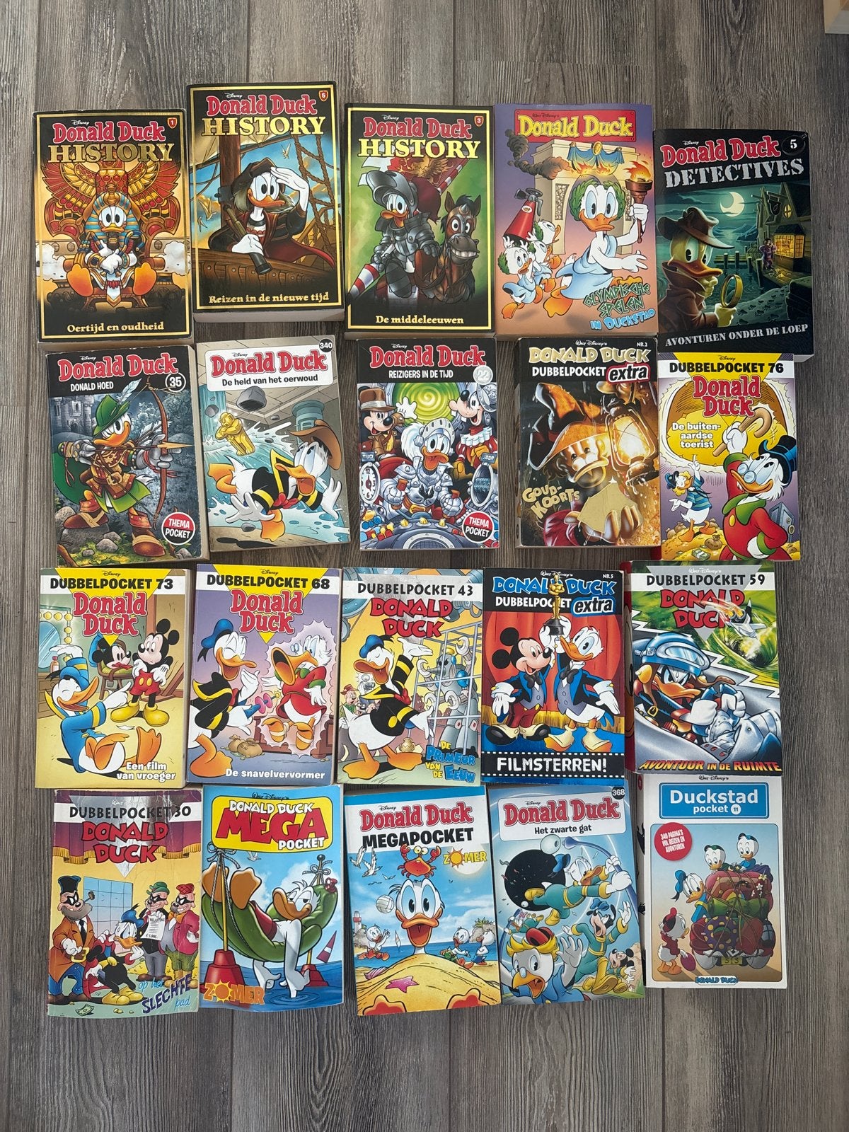 20 Donald Duck pockets: History, Detectives, Dubbelpockets, Boeken, Meerdere stripboeken, Ophalen of Verzenden, Gelezen
