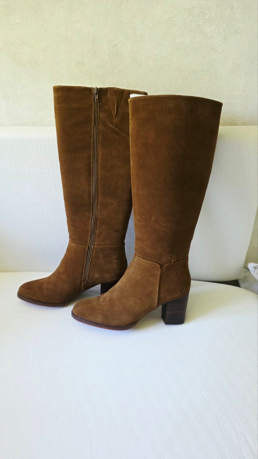 Nieuwe cognac laarzen van SUB 55, Kleding | Dames, Schoenen, Ophalen of Verzenden, Nieuw, Bruin, Hoge laarzen