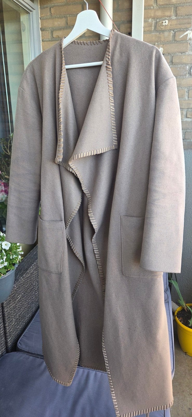 AllSaints Riley  ( nieuwprijs €459 ) Maat S  beige, Ophalen of Verzenden, Zo goed als nieuw, Beige, AllSaints Riley