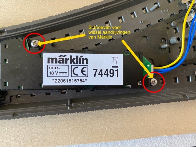 Vervangende schroefjes voor Märklin C-rail wisselaandrijving, Ophalen, Wisselstroom, Overige typen, Nieuw