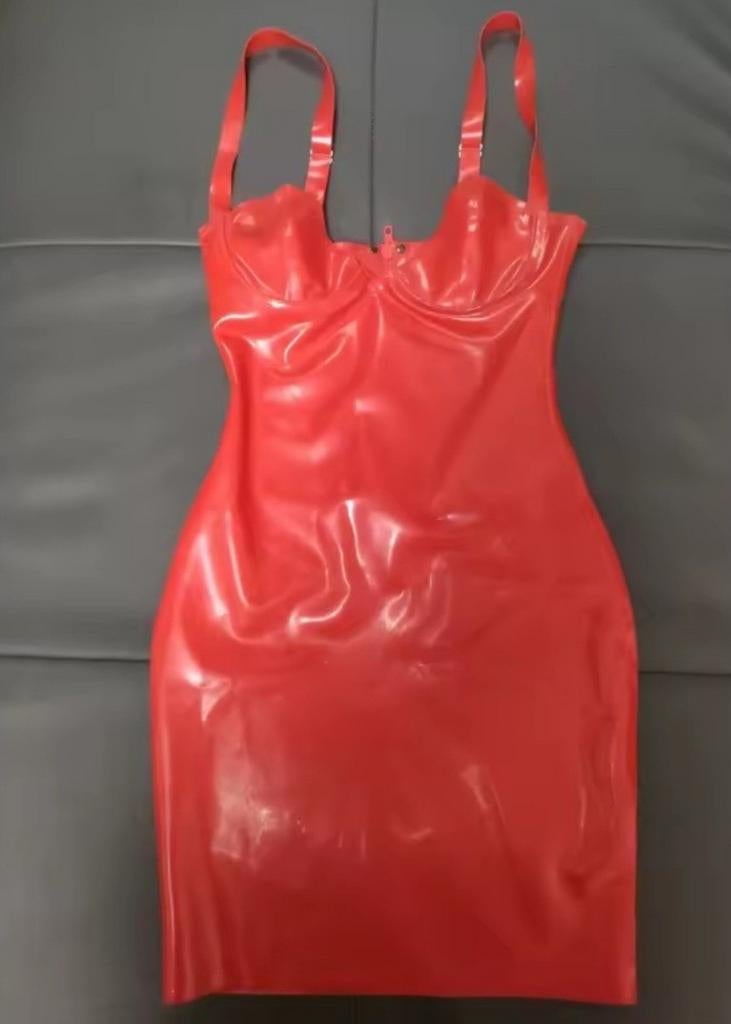 Mooie latex jurk, tm 6XL, Verzenden, Nieuw, Boven de knie