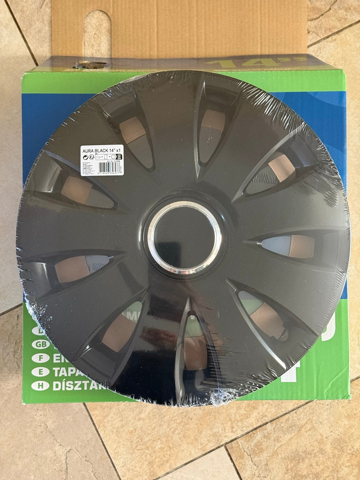 Nieuwe Aura Black 14" wieldoppen - Set van 2, Auto diversen, Wieldoppen, Ophalen of Verzenden, Nieuw