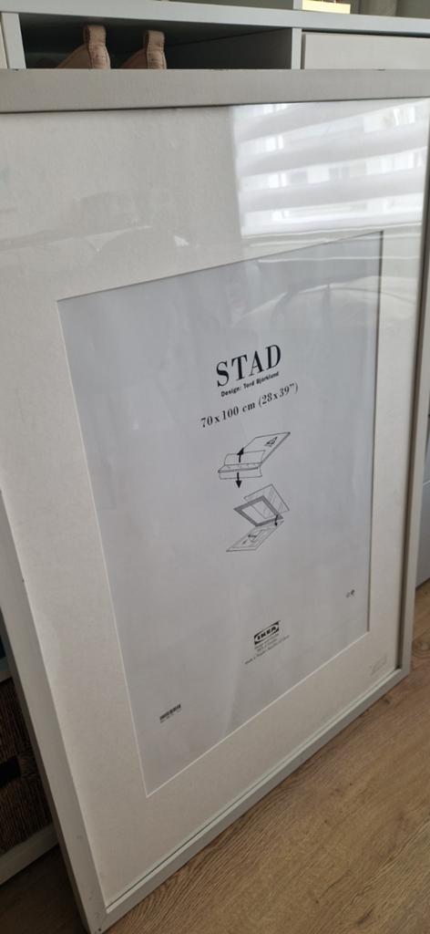 IKEA STAD Fotolijsten 70x100 cm - taupe, Ophalen, Hout, 100 tot 125 cm, 75 cm of meer