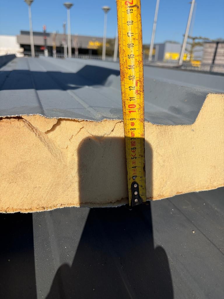 Sandwich paneel, dakplaat, isolatie plaat ( 306 ), Doe-het-zelf en Verbouw, Ophalen, Gebruikt, Hardschuim (Pir), Minder dan 5 m²