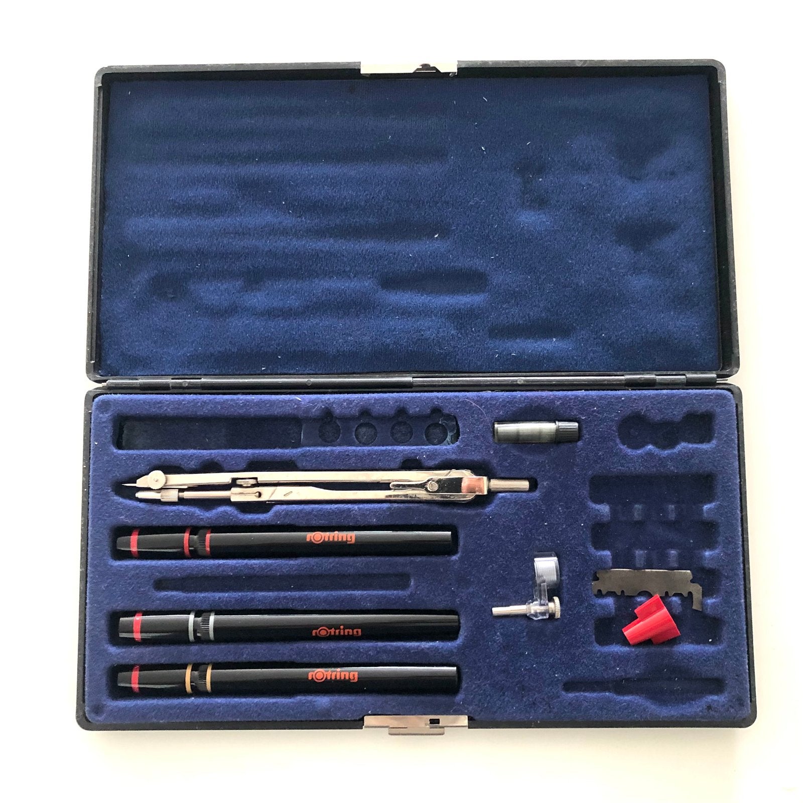 Rotring tekenset met passer en inktpennen, Ophalen of Verzenden, Gebruikt, Overige typen