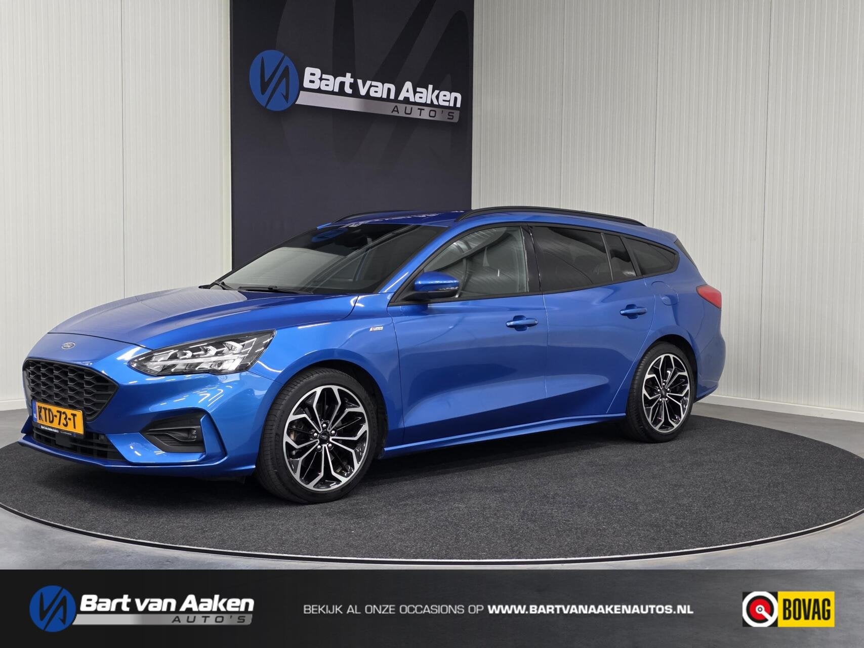 Ford Focus Wagon 1.0 Hybrid ST Line X Business 18Inch Keyles, Auto's, Stof, Gebruikt, Met garantie (alle), Blauw