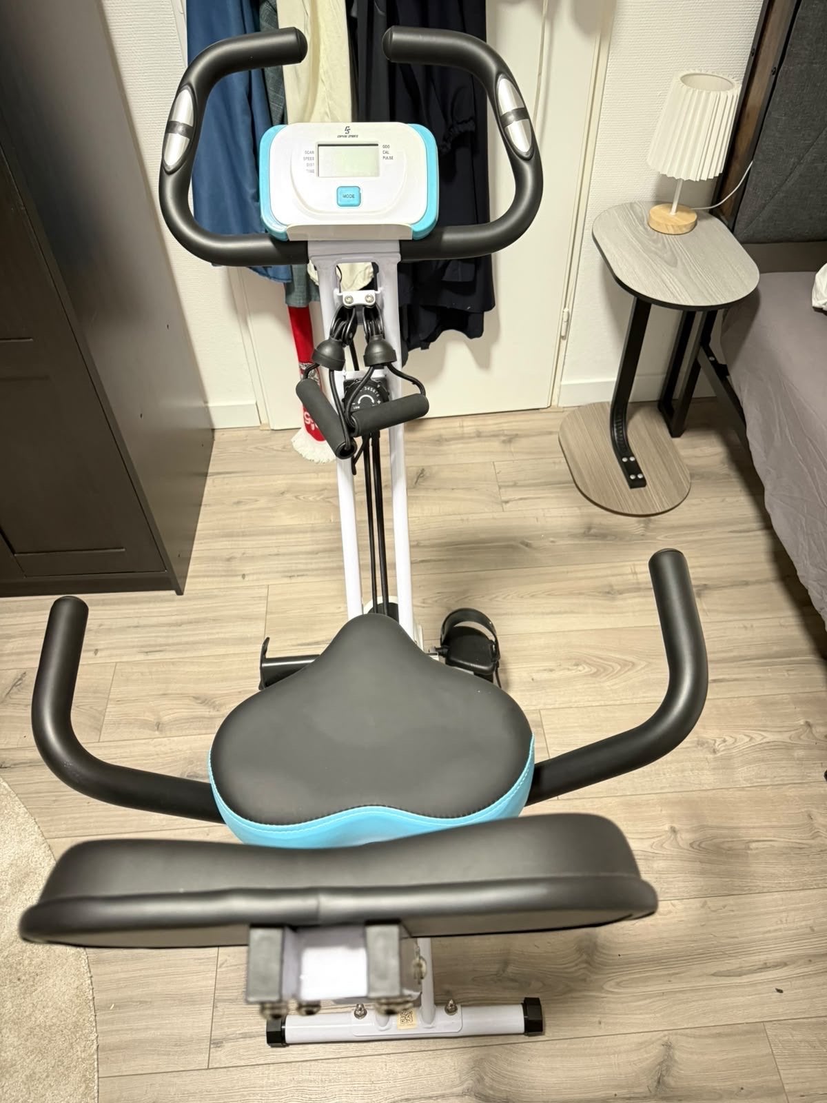 Opvouwbare hometrainer met rugleuning - Zo goed als nieuw, Ophalen of Verzenden, Zo goed als nieuw, Metaal, Benen