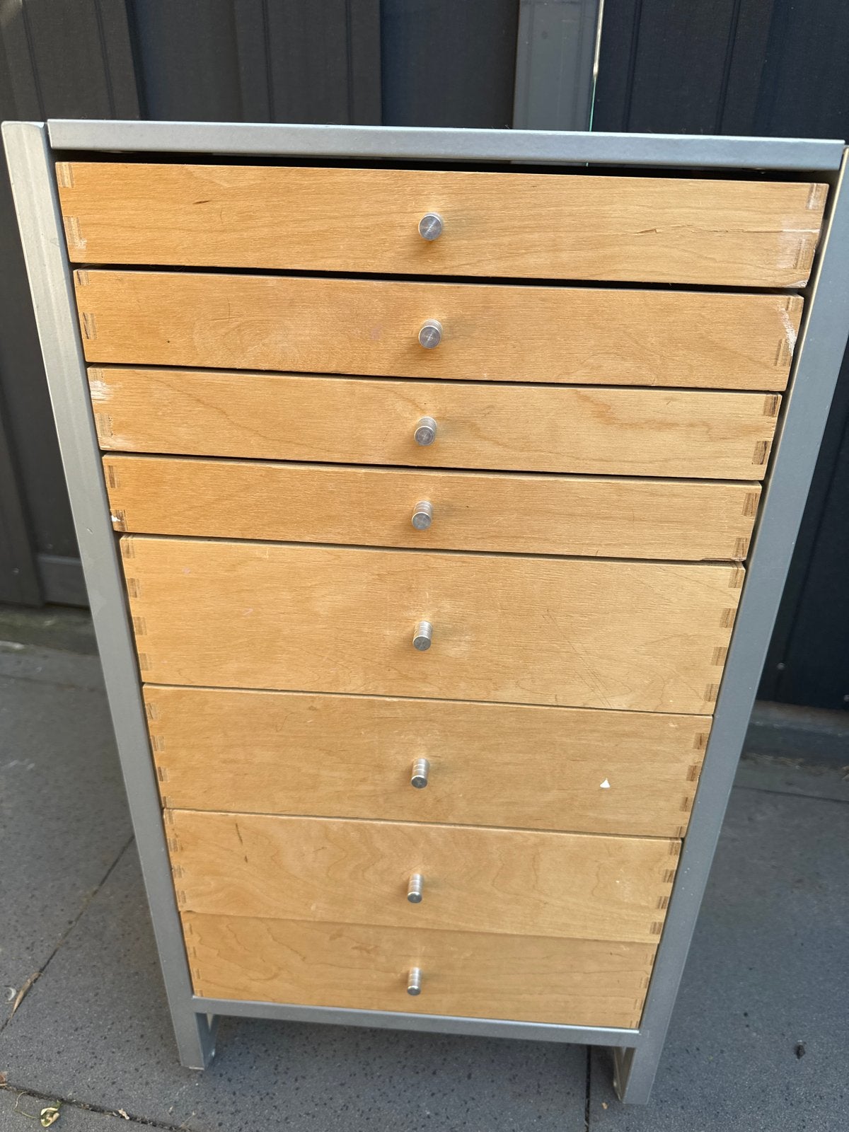 Ladenkast met 7 lades - Hout en Metaal, Huis en Inrichting, Ophalen, Gebruikt, 5 laden of meer, 100 tot 150 cm