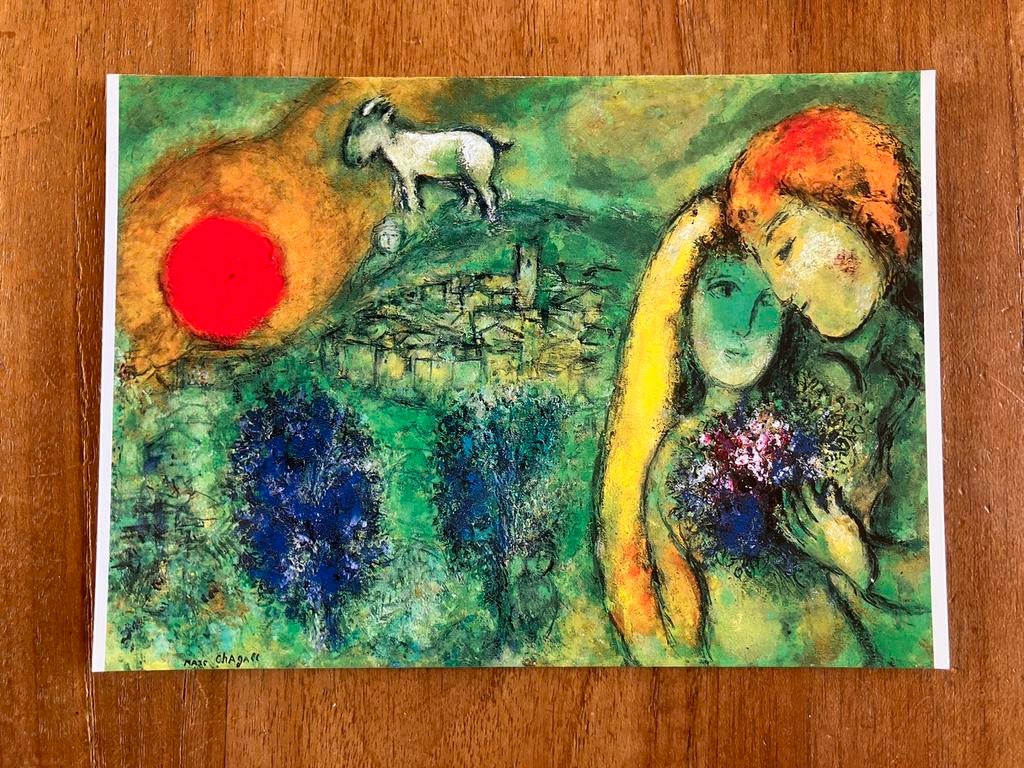Marc Chagall - Les Amoureux de Vence, Ophalen of Verzenden, 1980 tot heden, Ongelopen, Overige thema's