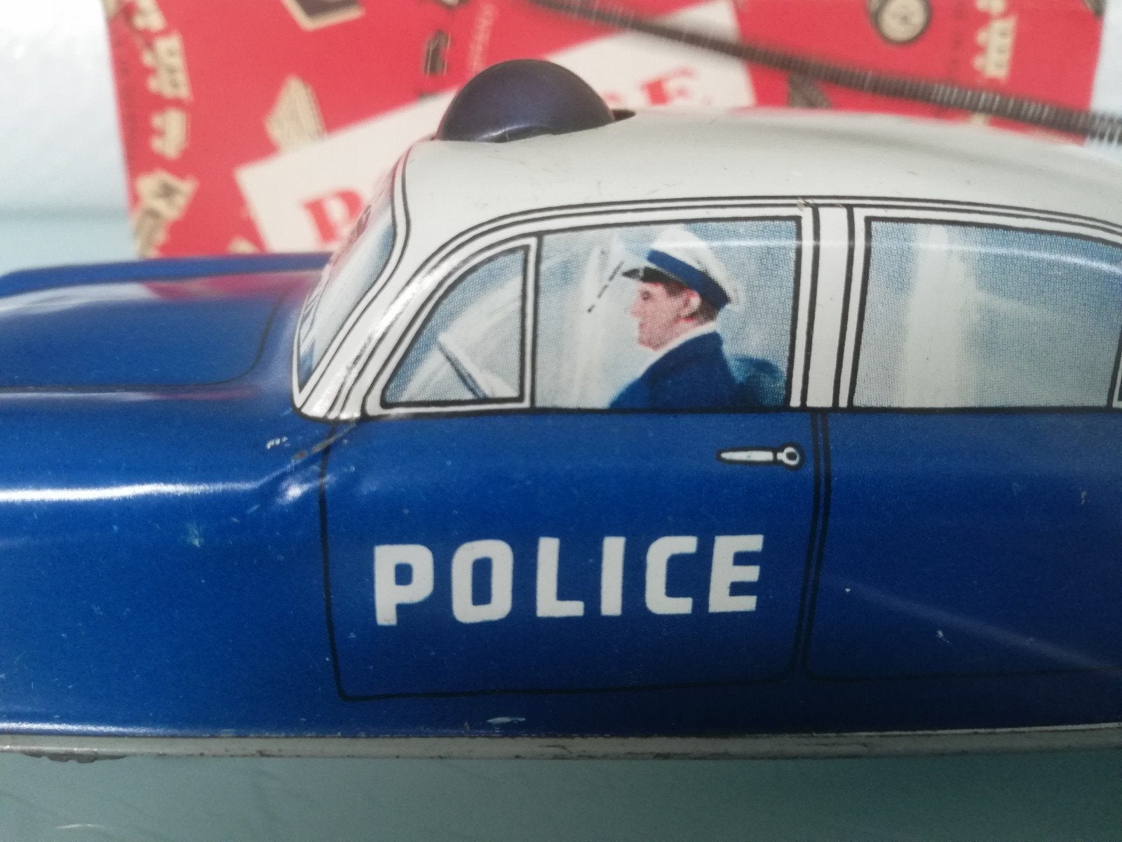 Oude blikken politie auto Konrad Dressler Nuremberg., Ophalen of Verzenden