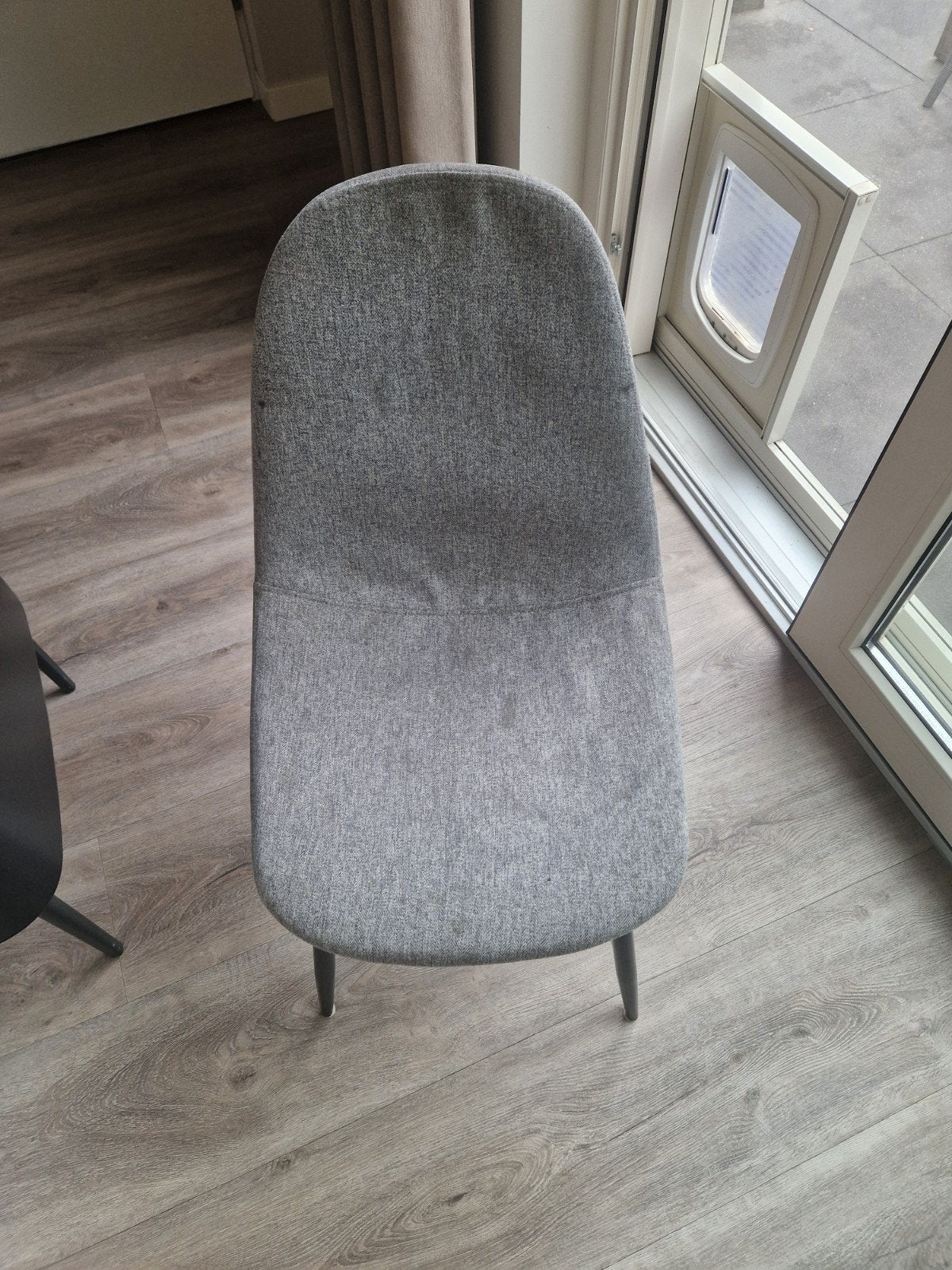 6 eetkamerstoelen - grijs, stof, Ophalen, Gebruikt, Vijf, Zes of meer stoelen, Stof