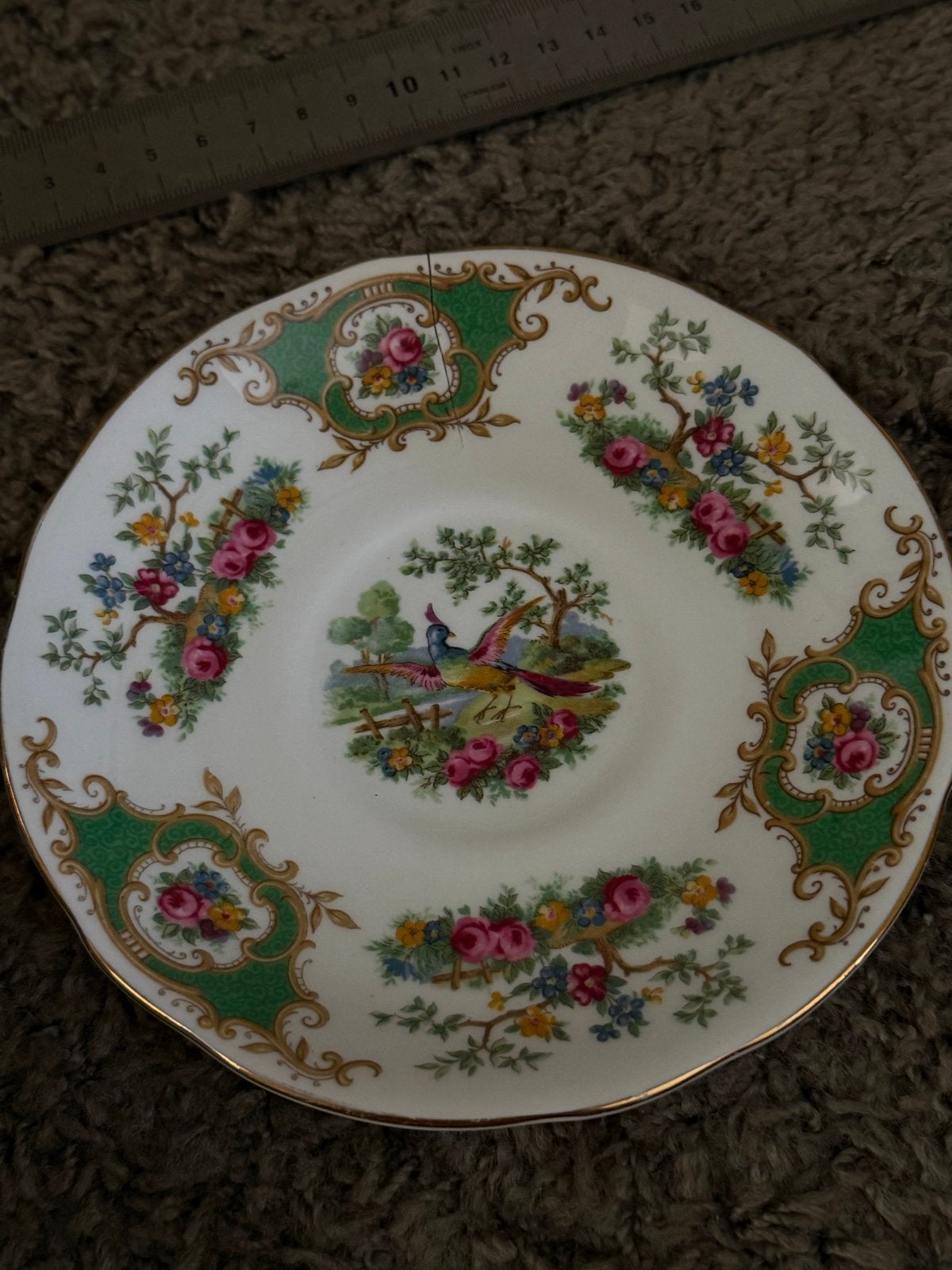 Coalport Broadway Green schoteltje met breuk, Ophalen of Verzenden
