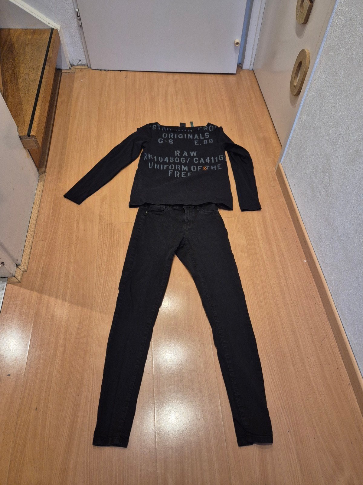 G-Star RAW shirt en broek (XS/S), Zwart, Ophalen of Verzenden, Maat 34 (XS) of kleiner, Gedragen