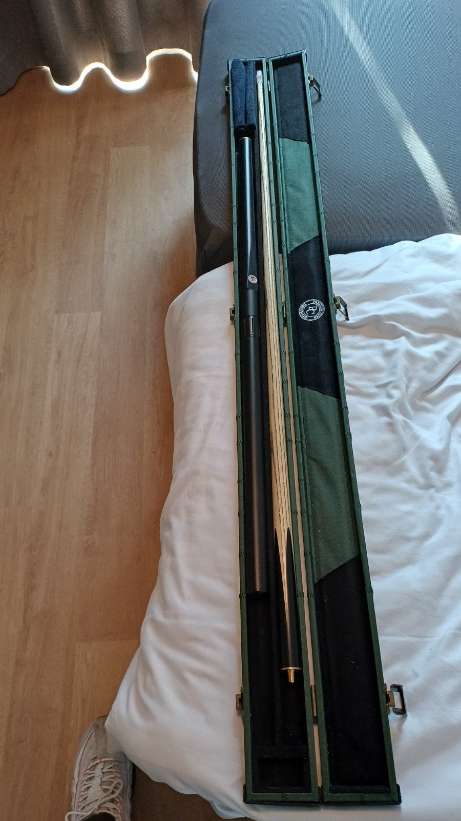 Snooker keu 3/4 plus  koffer en Extension, Sport en Fitness, Biljarten en Poolen, Verzenden, Zo goed als nieuw, Keu of Ballen