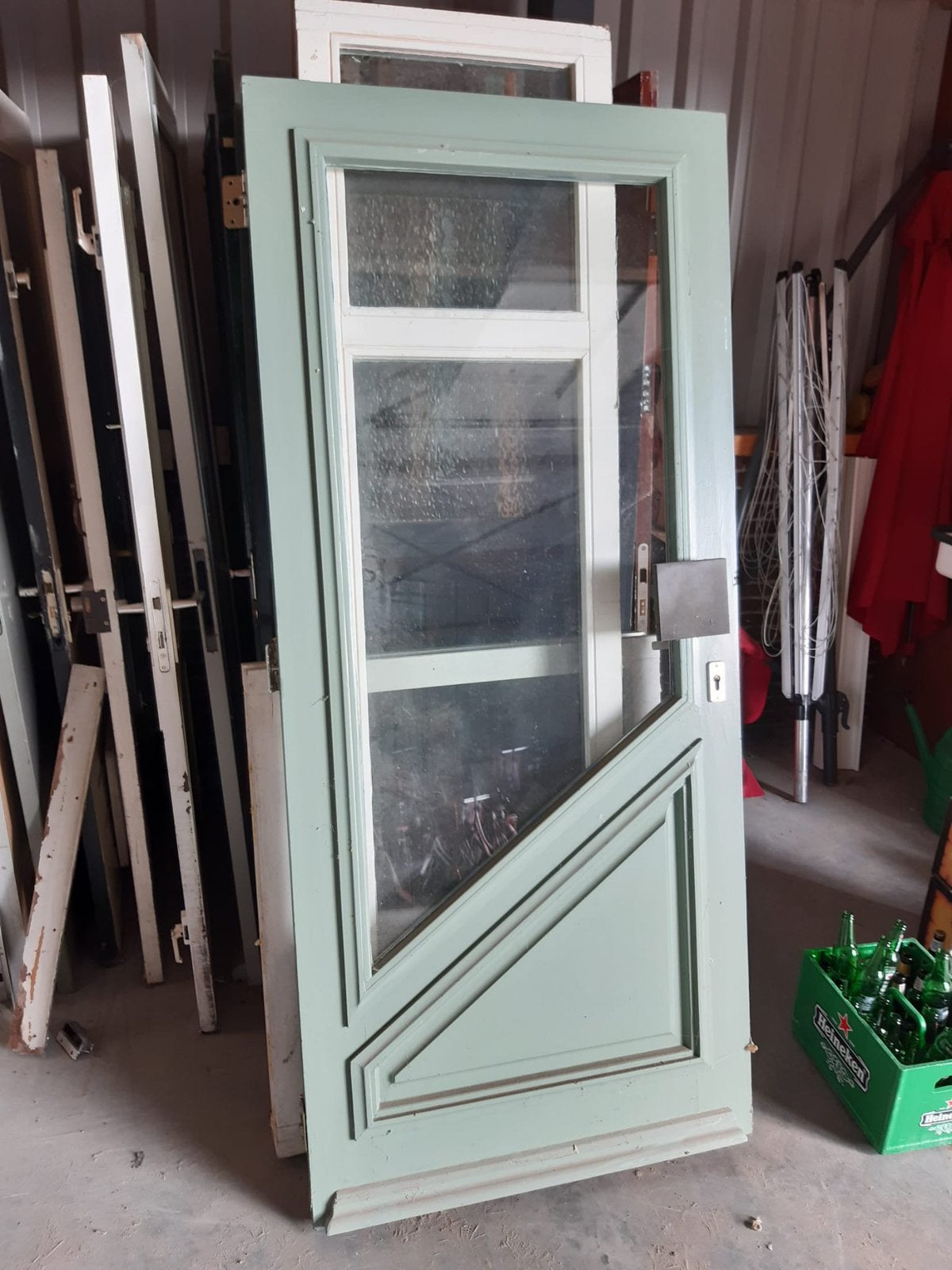 Hardhouten voordeur 935*2095, Ophalen, 1 tot 2 meter, Minder dan 3 meter, Zo goed als nieuw