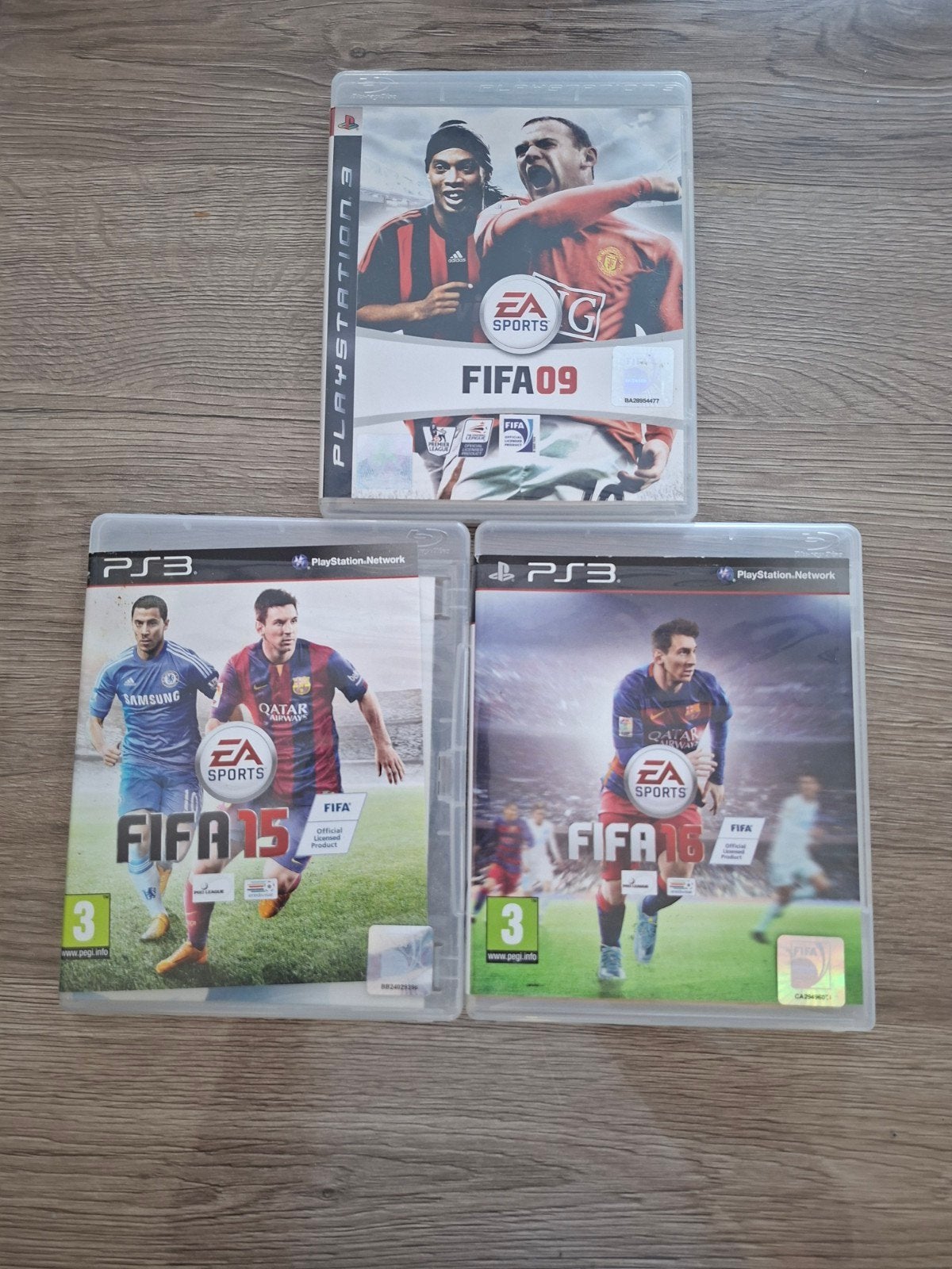 FIFA 09, 15 en 16 PS3 - Voetbalgames bundel, Ophalen, Gebruikt, Eén computer, Sport