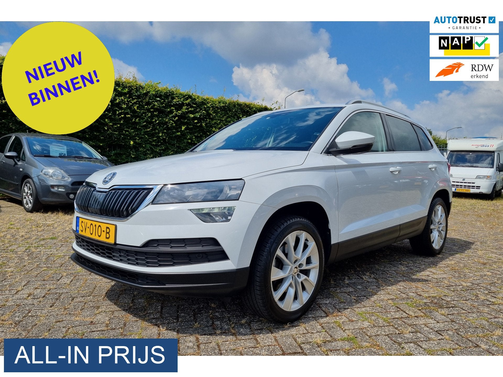 Skoda Karoq 1.0 TSI Ambition Business ✅NETTE AUTO ✅CARPL, Auto's, Skoda, Voorwielaandrijving, Stof, Gebruikt, Euro 6