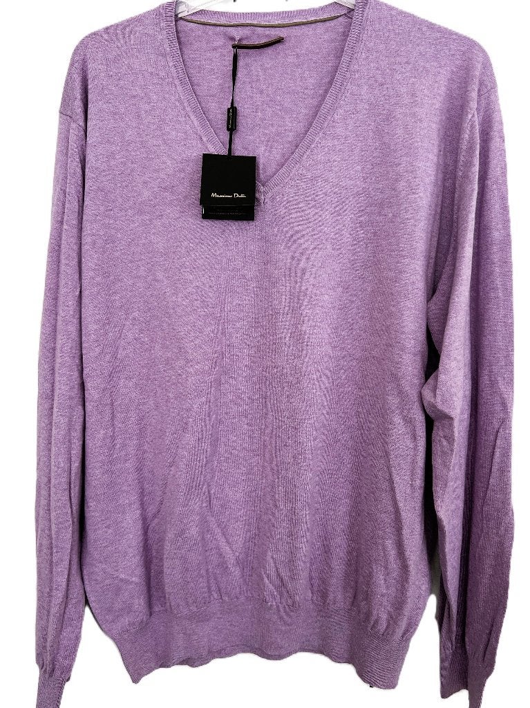 Nieuw Massimo Dutti katoen met cashmere pullover XXL lila, Kleding | Heren, Truien en Vesten, Verzenden, Paars, Massimo Dutti