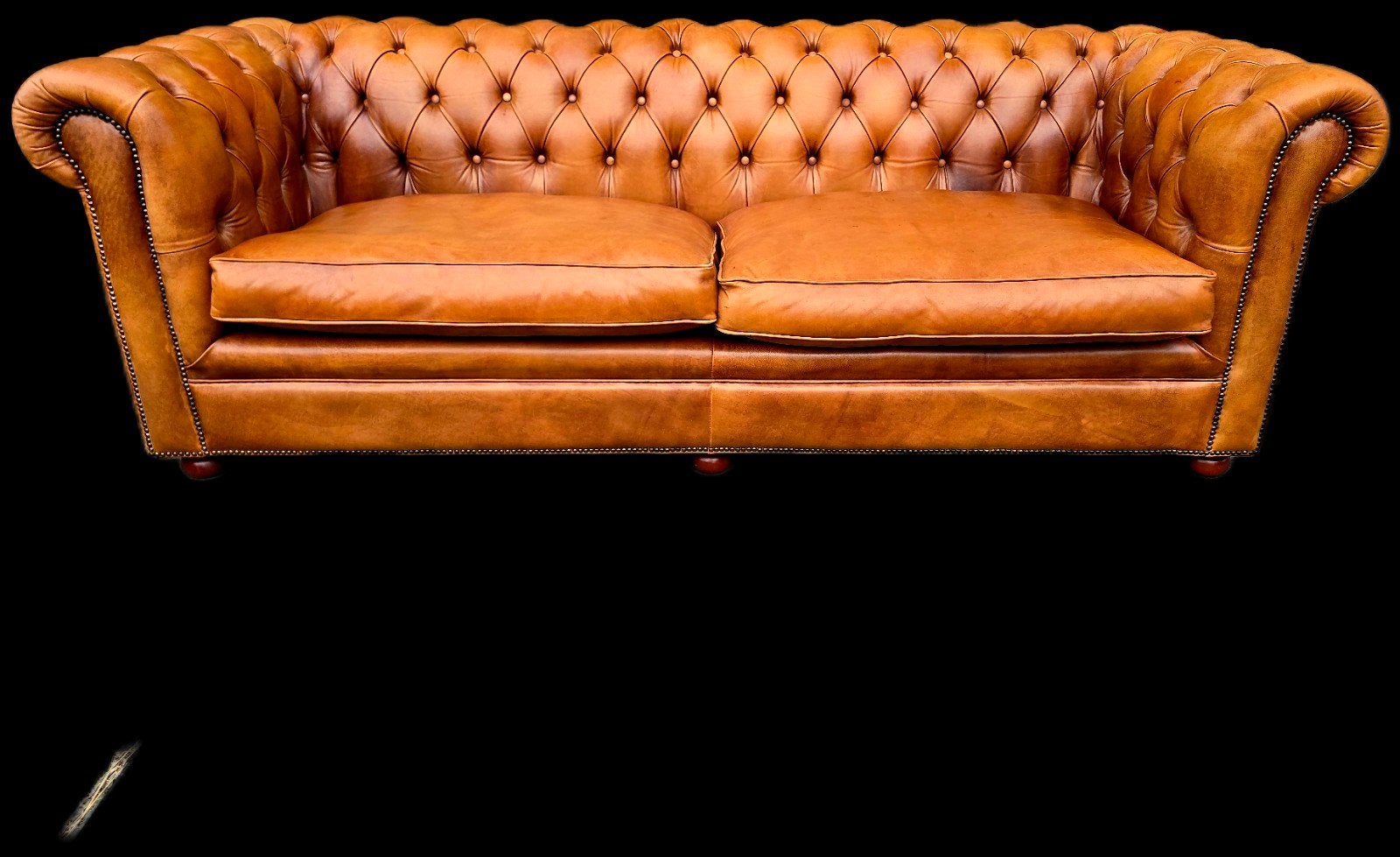 Luxe Chesterfield Bank Klassiek en Comfortabel + BEZORGING, Gebruikt, ., Ophalen of Verzenden, Rechte bank
