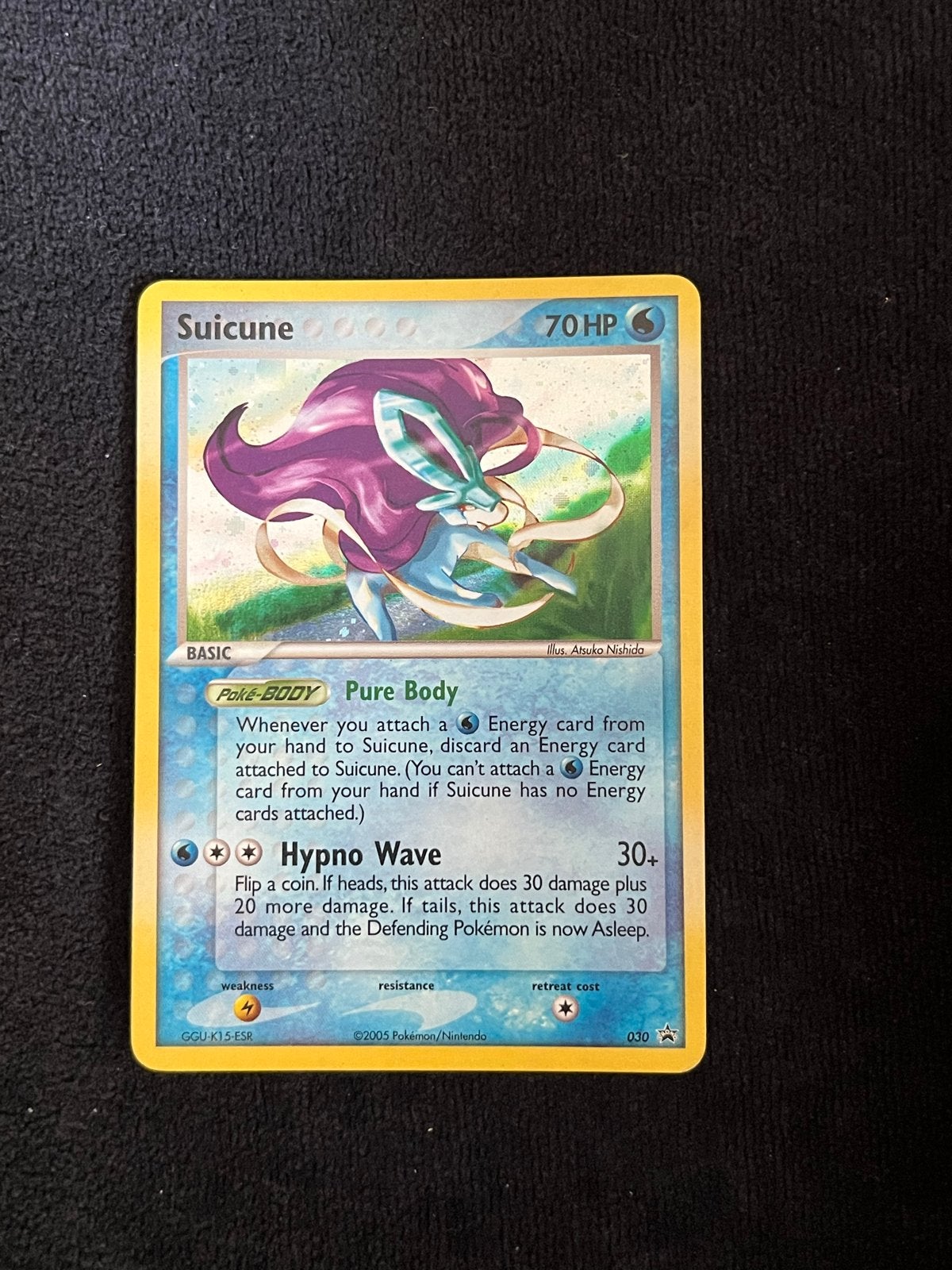 Suicune Holo Promo 030 Pokémon Kaart, Ophalen of Verzenden, Zo goed als nieuw, Losse kaart, Foil