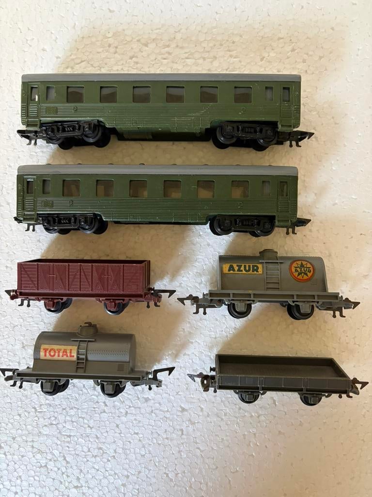 Vintagekaveltje Jouef wagons en rijtuigen, Gelijkstroom, Jouef, Wagon, Ophalen of Verzenden