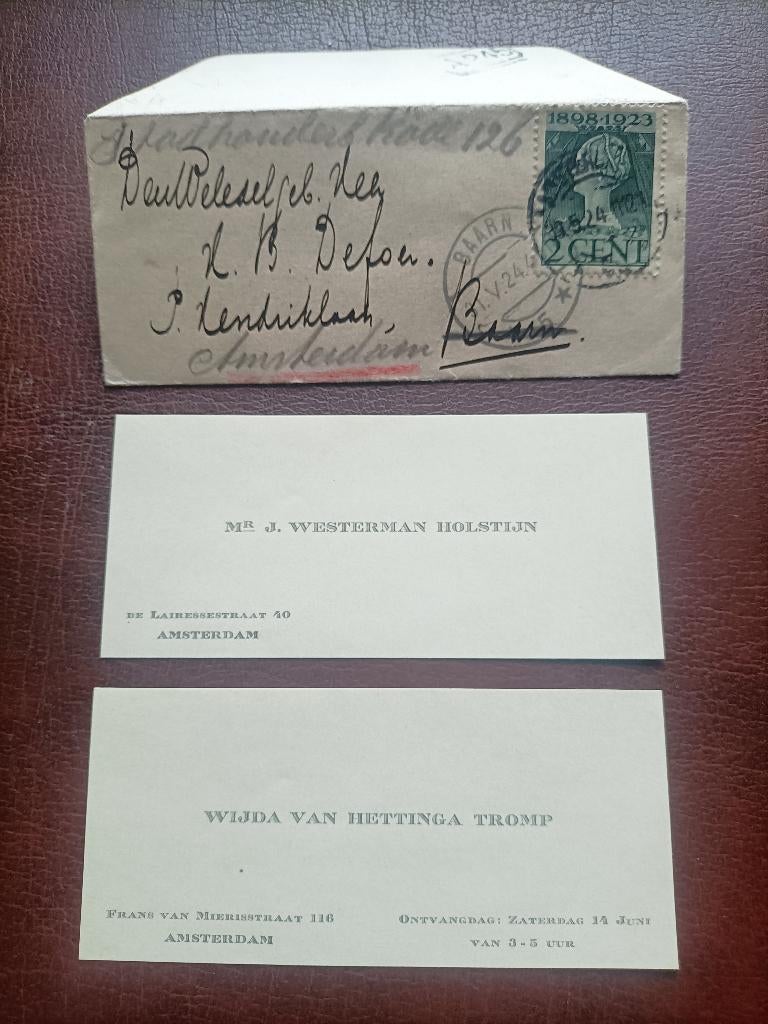 Correspondentie Nederlandsche Bank directie zeldzaam! Bieden, Ophalen of Verzenden, T/m 1940, Gestempeld