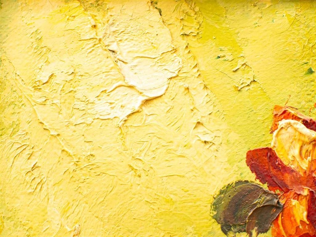 Schilderij vaas met bloemen 34554, Ophalen of Verzenden, Gebruikt, Minder dan 50 cm, Schilderij