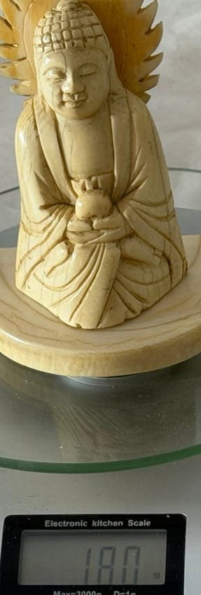 Antiek Boeddha beeld, Antiek en Kunst, Minder dan 20 cm, Natuurlijk materiaal, Ophalen of Verzenden, Handgemaakt