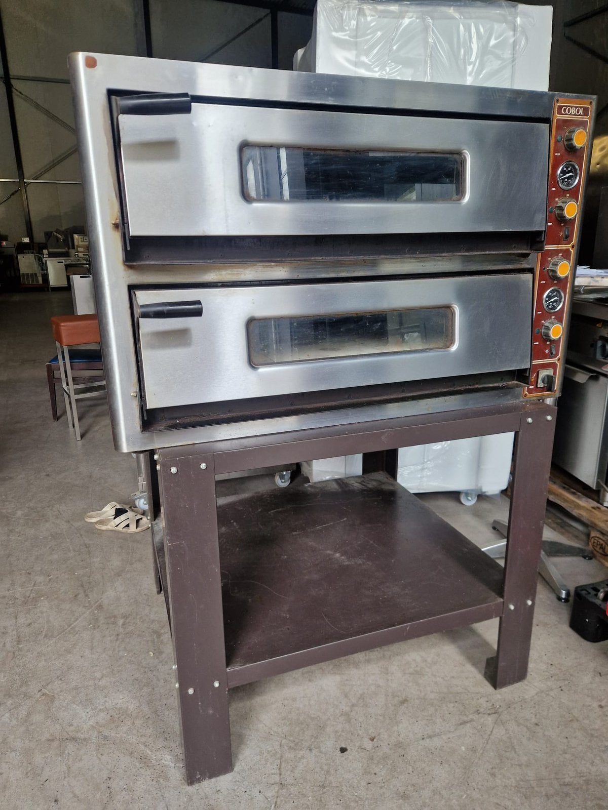 Cobol professionele dubbele etageoven pizzaoven + onderstel, Ophalen, Zo goed als nieuw