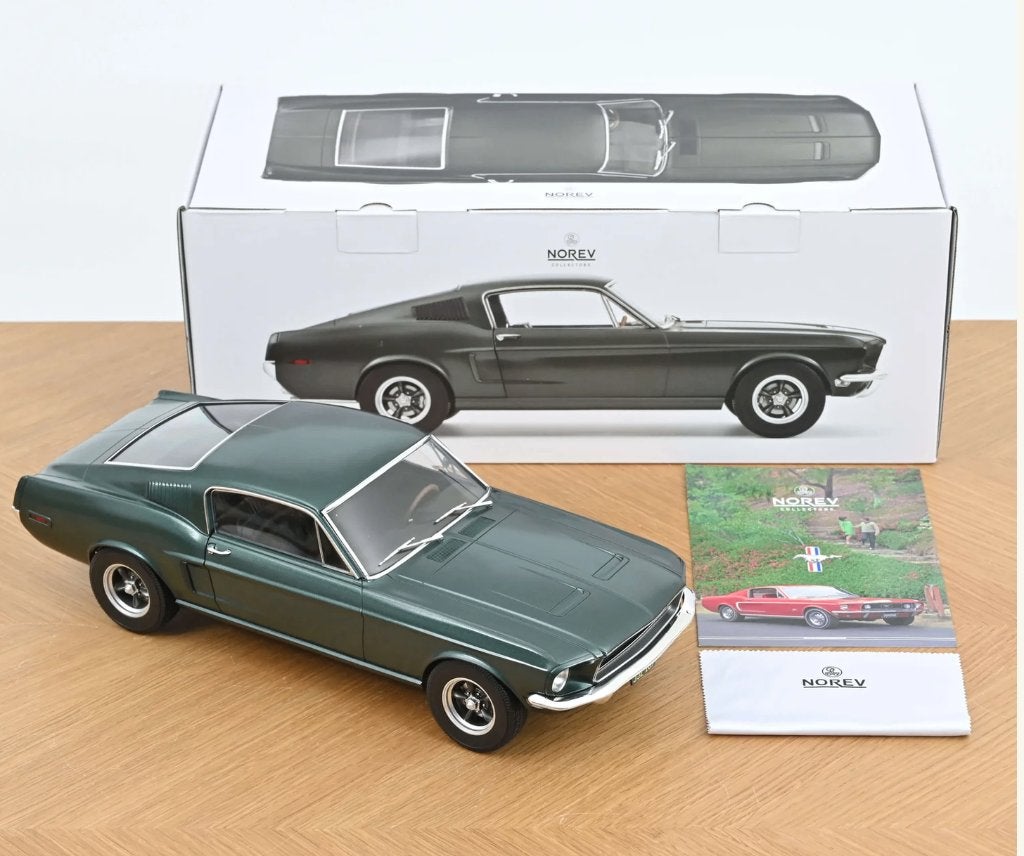 Ford Mustang Fastback 1968 groen BULLIT 1/12 NOREV 122702, Verzenden, Nieuw, 1:9 t/m 1:12, Auto