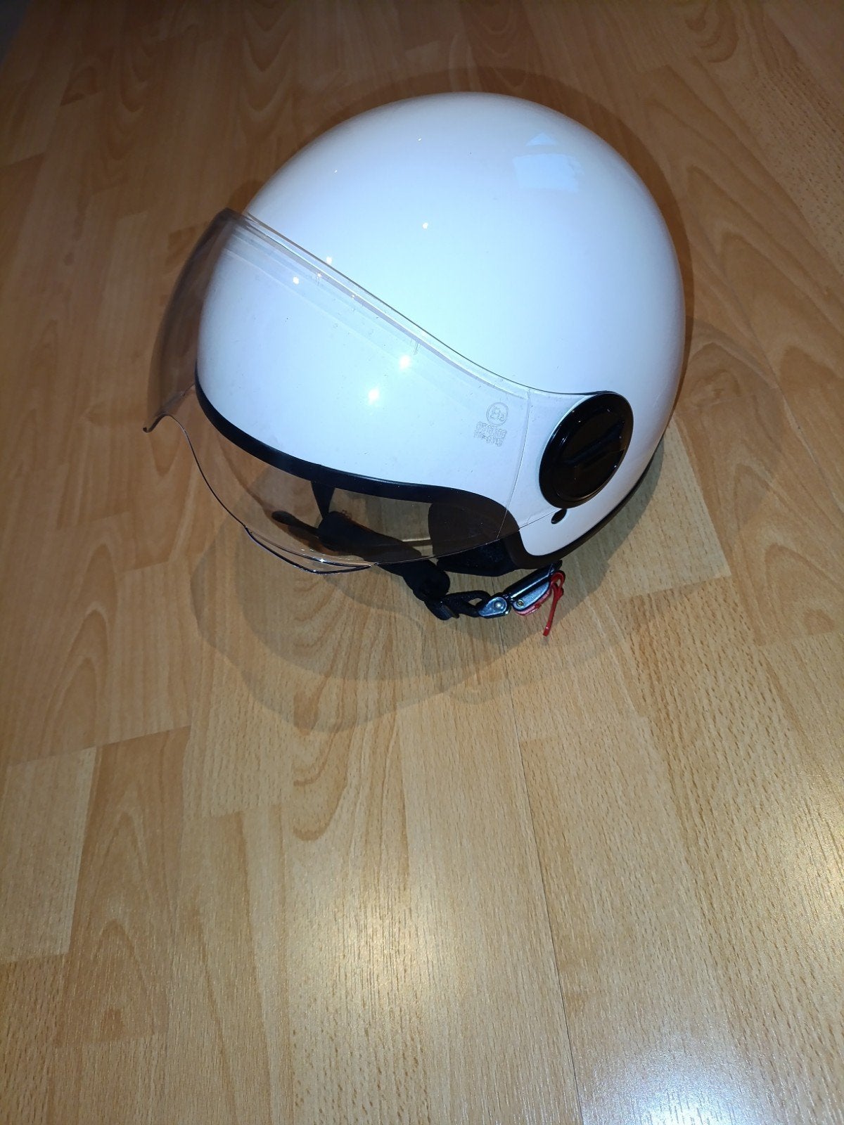 Witte Vinz Helm Maat M, Fietsen en Brommers, Brommerhelmen, Ophalen, Zo goed als nieuw, Medium, Vinz
