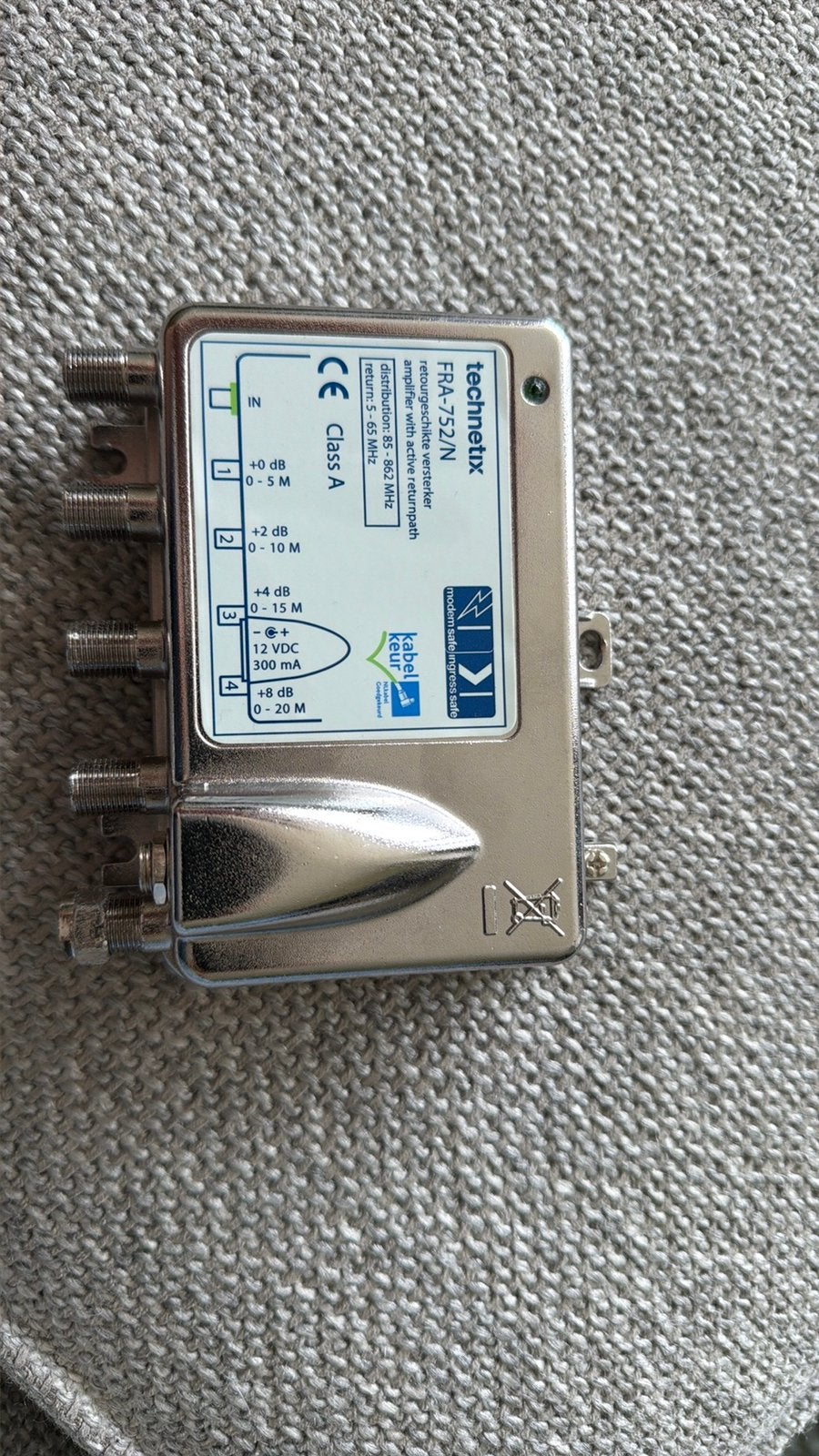 Technetix FRA-752/N retourgeschikte versterker, Ophalen, Gebruikt, Overige kabels