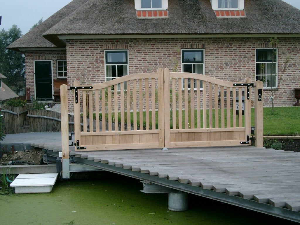 Gratis inmeting en offerte bij al onze houten poorten!, Nieuw, Ophalen of Verzenden, 150 tot 200 cm, Hout
