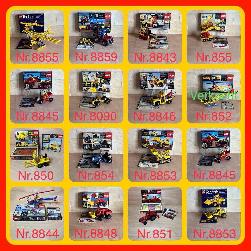 049. Vintage LEGO TECHNIC dozen 16 stuks prima staat, Ophalen of Verzenden, Gebruikt