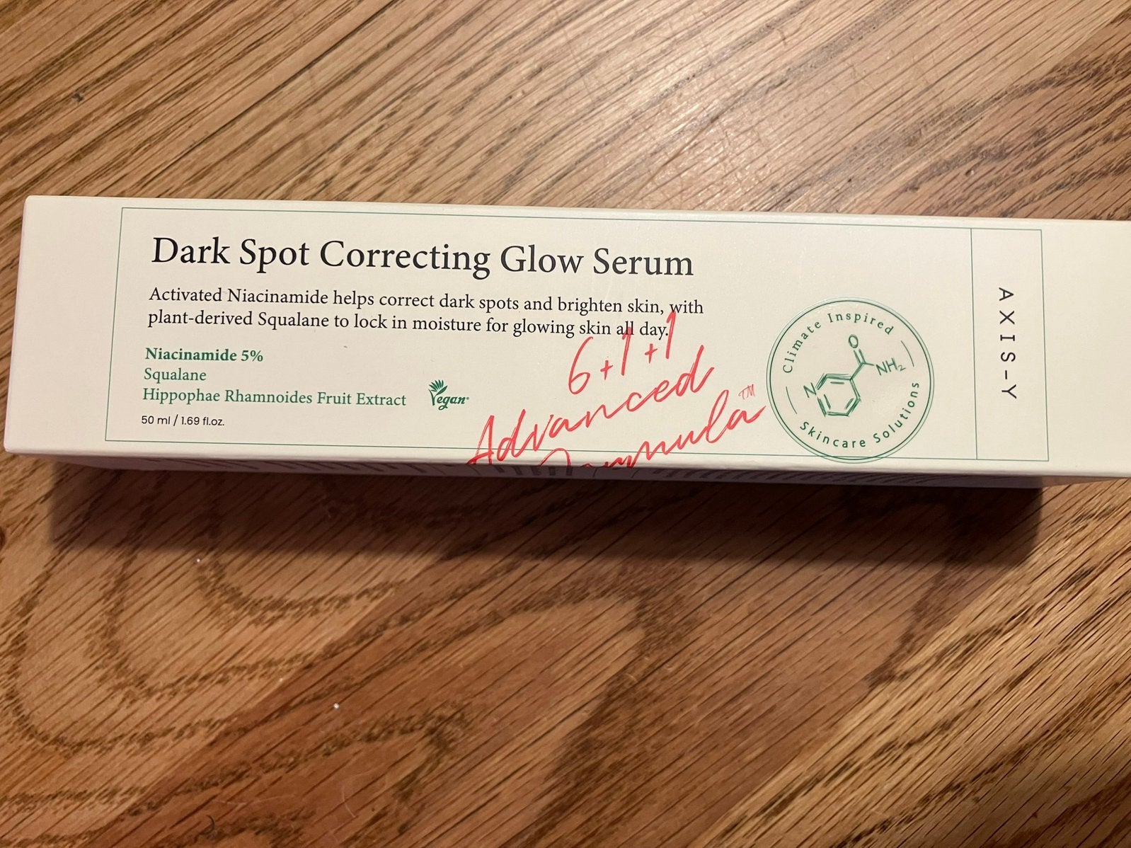AXIS-Y Dark Spot Correcting Glow Serum niacinamide squalane, Ophalen of Verzenden, Zo goed als nieuw, Gehele gezicht