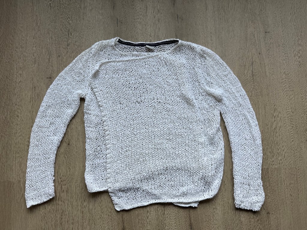 Esprit grof gebreid vest - wit - mt L, Ophalen of Verzenden, Zo goed als nieuw, Maat 38/40 (M), Wit