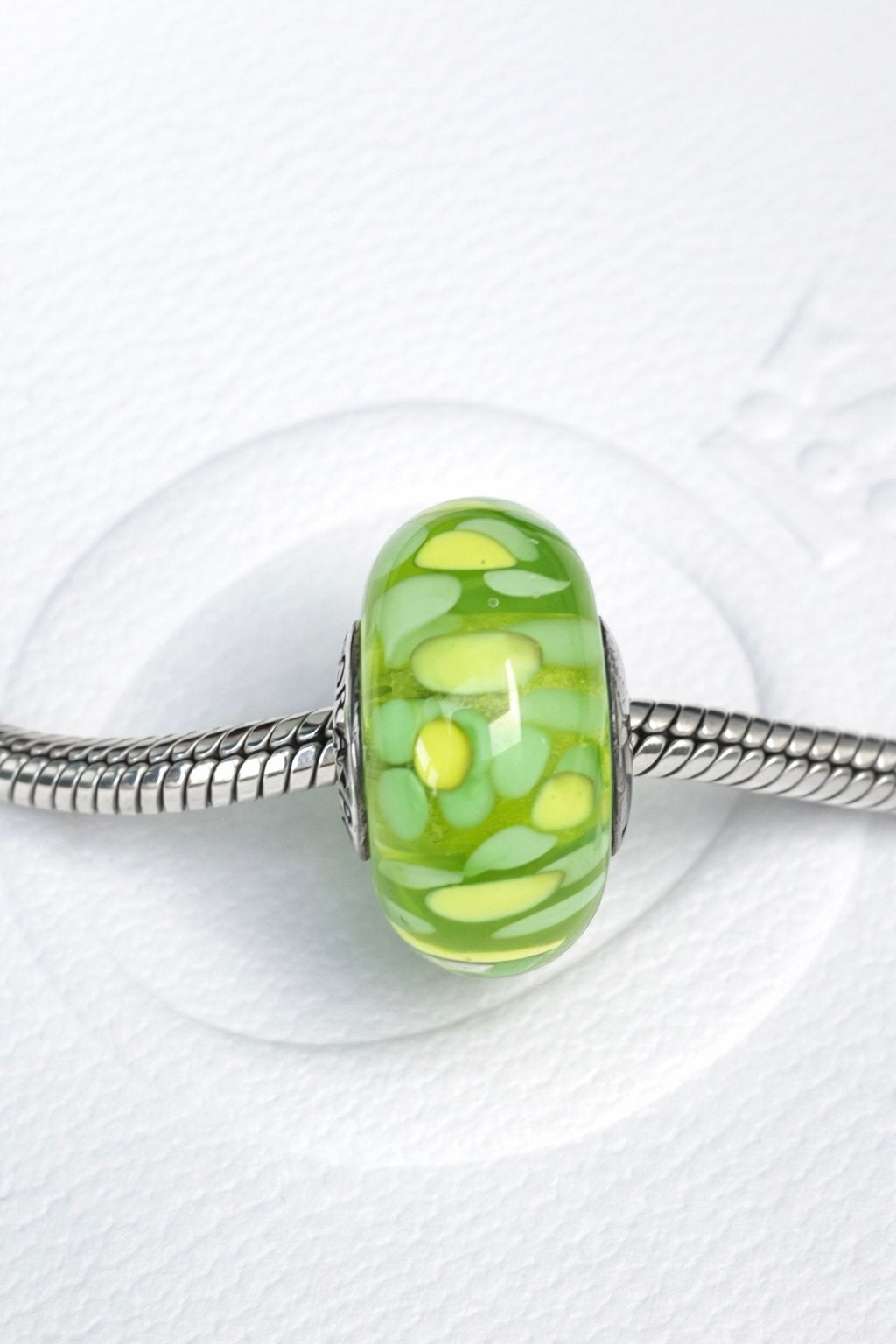NIEUW Pandora Murano glas bedel XL groen, Ophalen, Nieuw, Zilver, Pandora