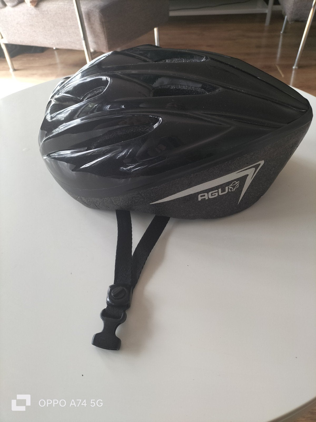 AGU Fietshelm Zwart - Maat 58-61CM, Gebruikt, Overige maten, Ophalen of Verzenden, Heer of Dame
