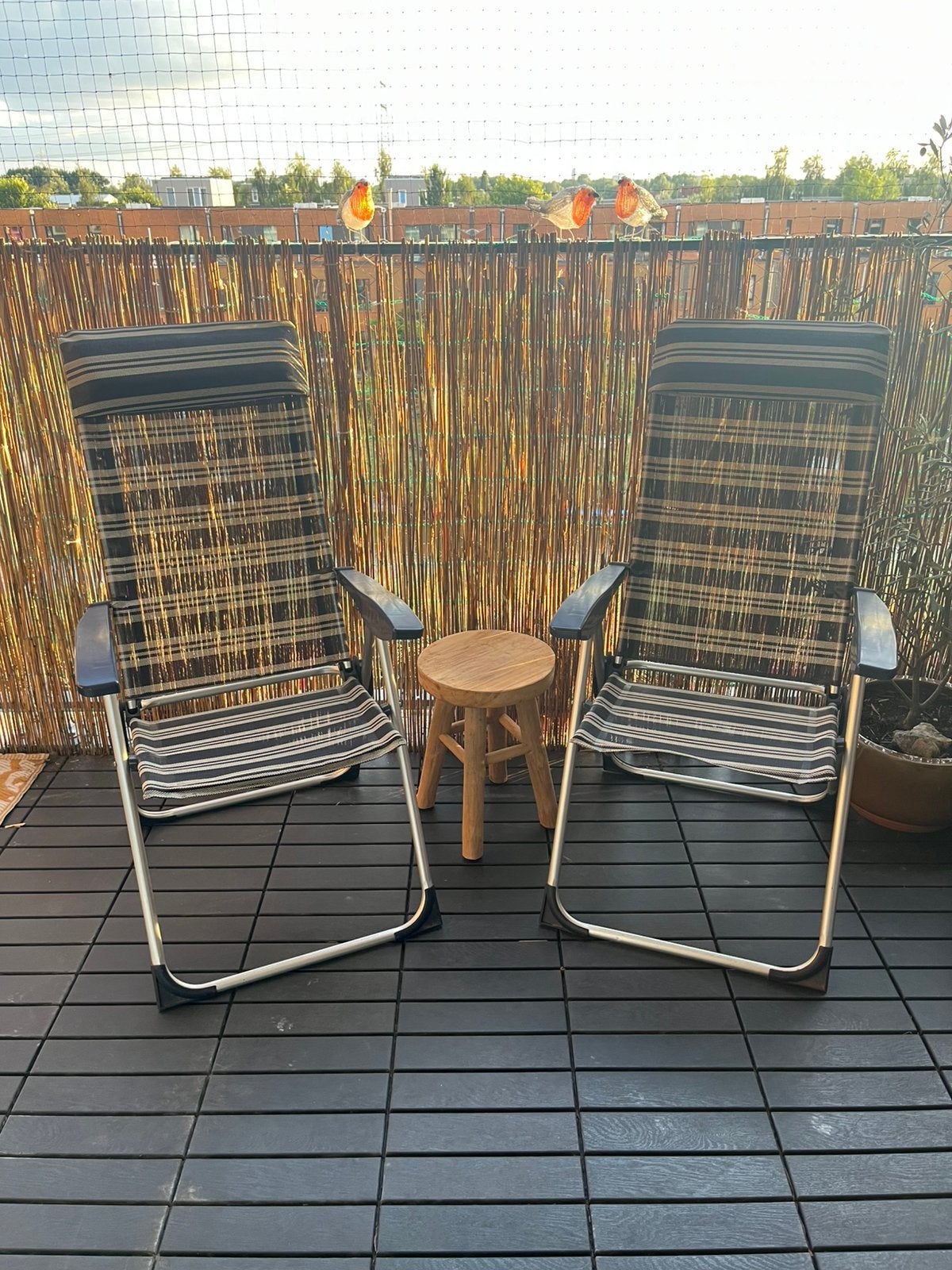 2 retro campingstoelen – lichtgewicht & verstelbaar, Ophalen, Zo goed als nieuw, Aluminium, Verstelbaar