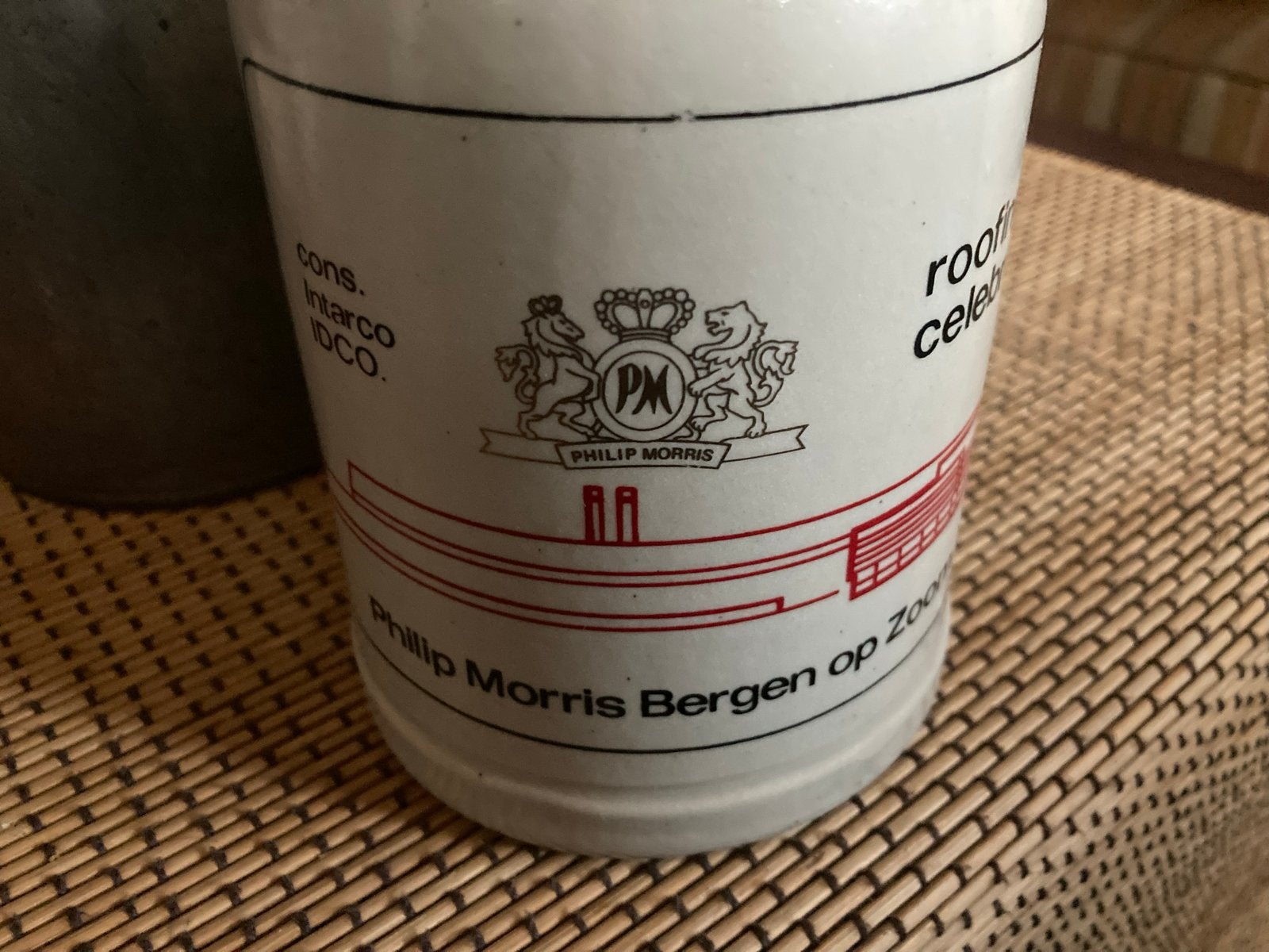 Vintage Philip Morris Bierpul - Dakviering 1980, Ophalen of Verzenden