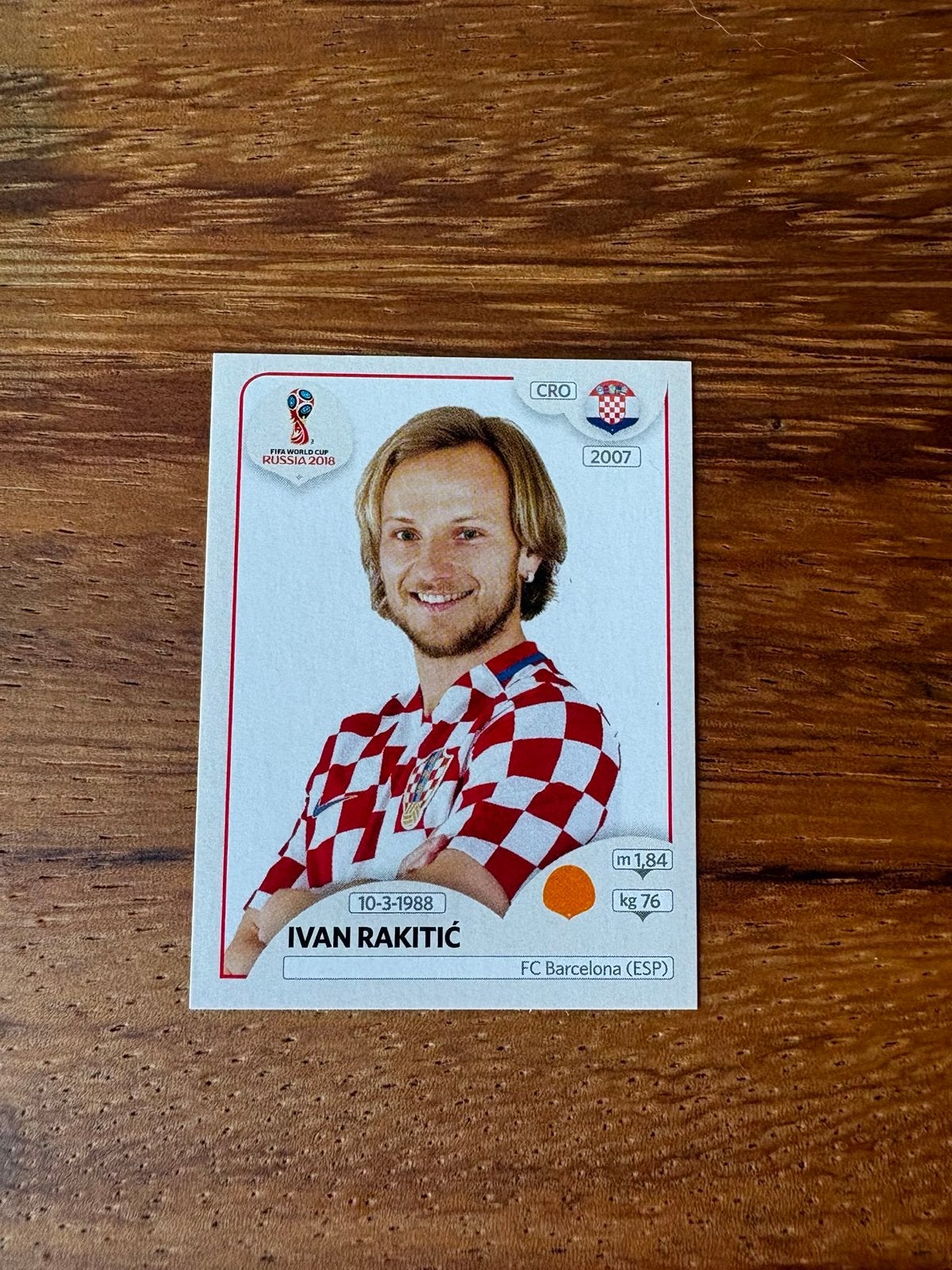 Panini WK 2018 Rusland Sticker Ivan Rakitić Kroatië, Ophalen of Verzenden, Zo goed als nieuw