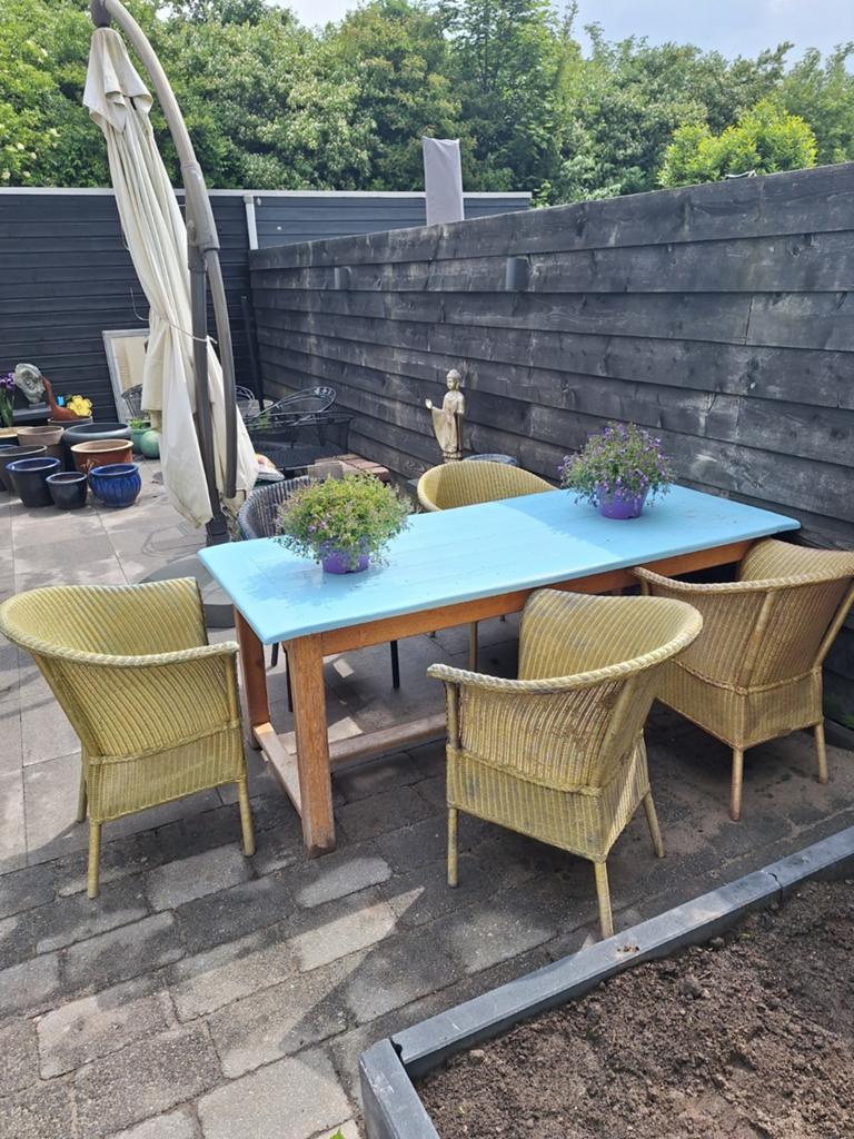 Loyd Loom stoelen 5 stuks, Ophalen, Gebruikt, 2 zitplaatsen