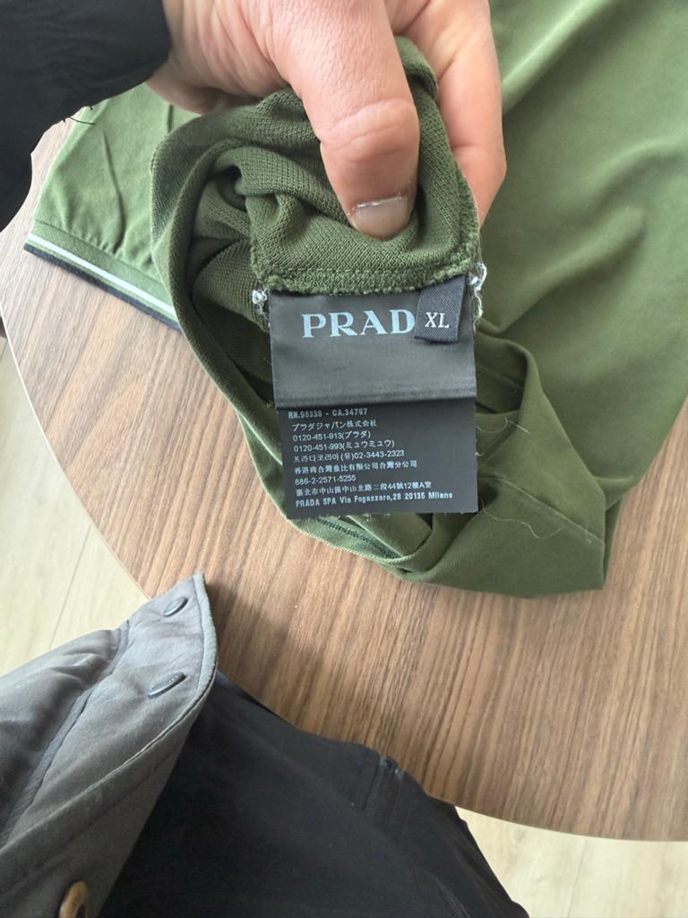 Prada Polo Shirt Groen Heren XL, Ophalen of Verzenden, Zo goed als nieuw, Draagzak, Overige merken