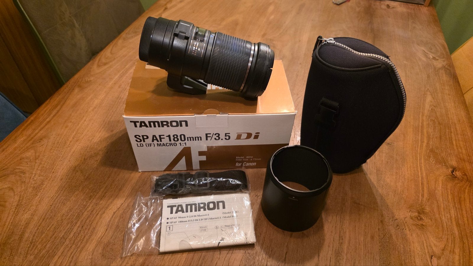 Tamron SP AF 180 mm F 3.5 DI macro lens Canon, Audio, Tv en Foto, Fotografie | Lenzen en Objectieven, Ophalen of Verzenden, Gebruikt