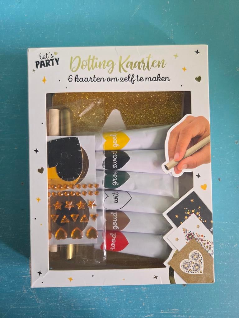 Let's Party Dotting Kaarten Knutselset - 6 Kaarten, Ophalen of Verzenden, Nieuw, Knutselset