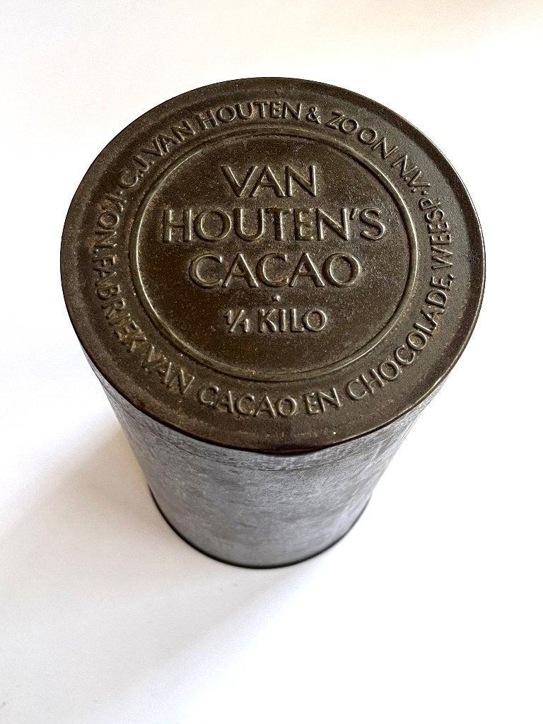 Van Houten's Cacao kilo blik C.J. van Houten & Zoon Weesp, Ophalen of Verzenden, Gebruikt, Overige, Overige merken