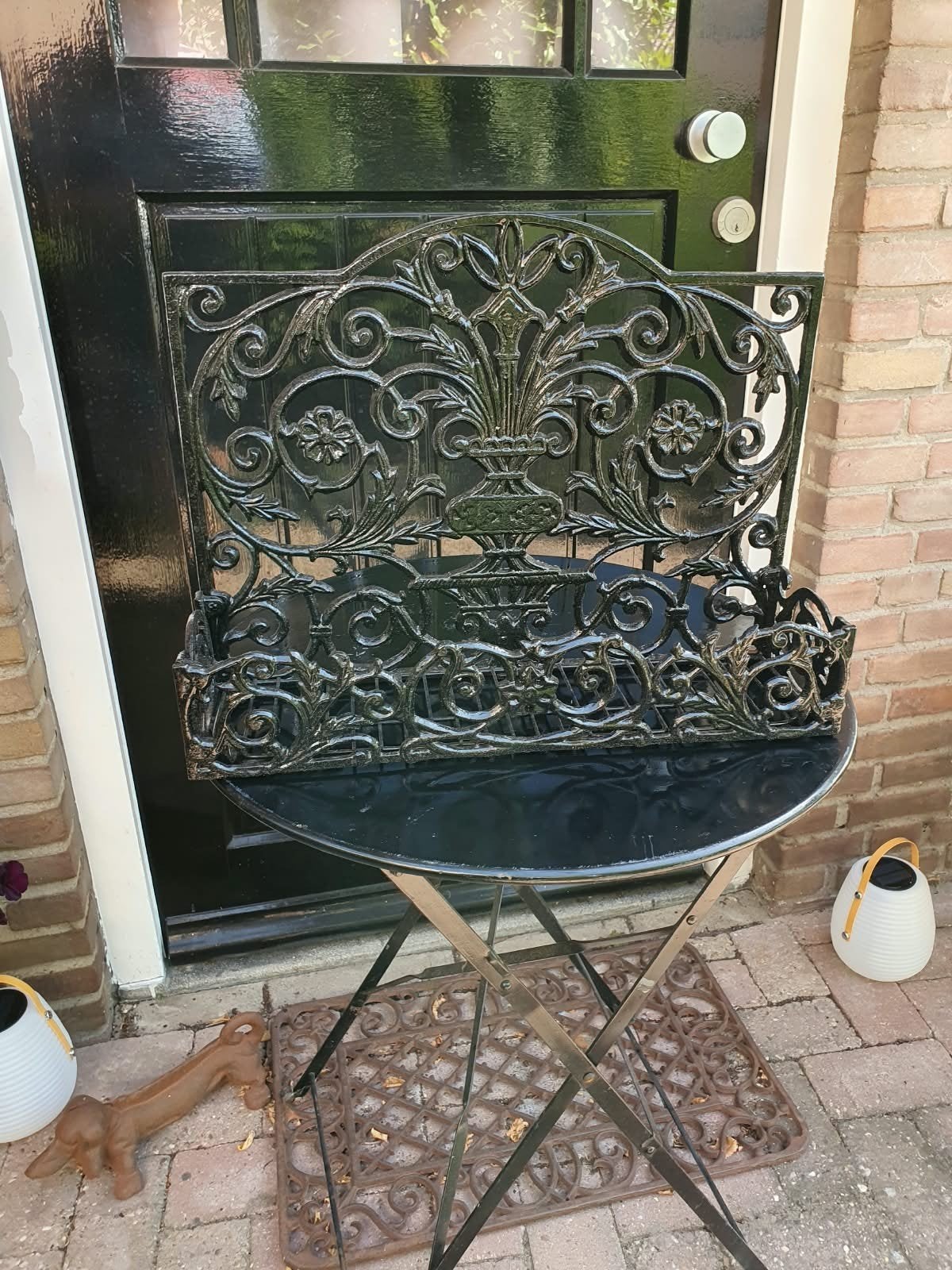 Gietijzeren plantenbak, Tuin en Terras, Ophalen, Gebruikt