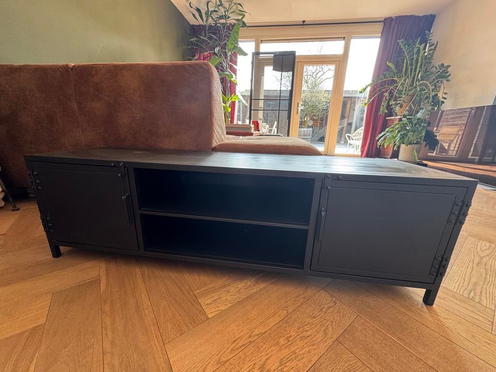 Tv meubel staal, Ophalen, Gebruikt, 100 tot 150 cm, Minder dan 100 cm