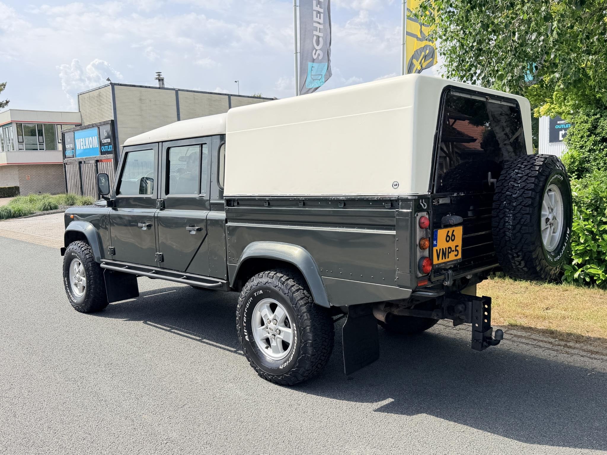 Land Rover Defender 2.4 TD 130" S Crew Cab Airco, Auto's, Land Rover, Stof, Gebruikt, 4 cilinders, 122 pk