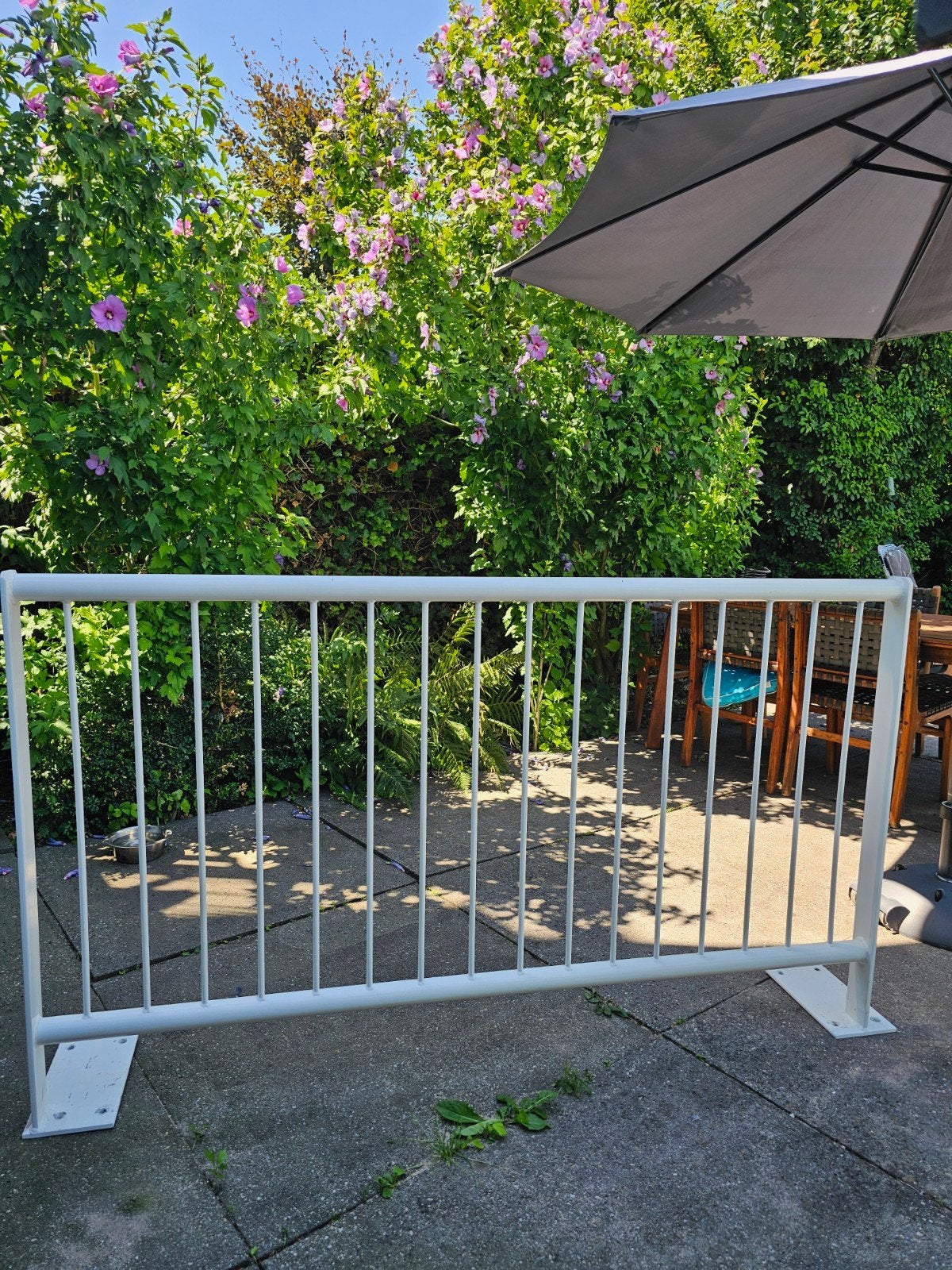 Zwaar metalen wit hekwerk - 181x107x7 cm, Tuin en Terras, Ophalen of Verzenden